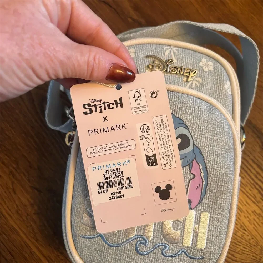 Disney X Primark Stitch Light Blue Crossbody Bag Unisex Adults - Picture 9 of 15